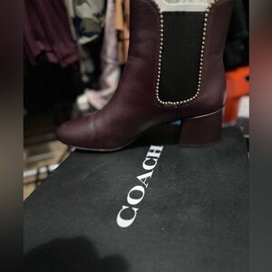 Coach leather booties
